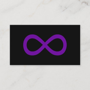 Tarjeta De Visita Símbolo de Infinito Morado