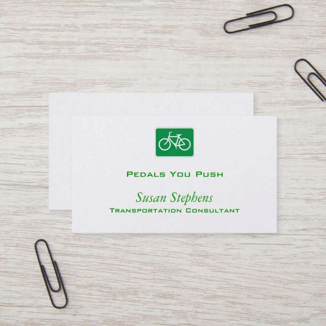 Tarjeta De Visita Símbolo de la bicicleta (Anverso/Reverso In Situ)