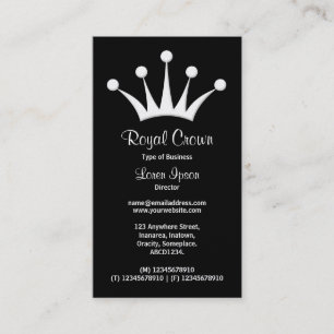 Tarjeta De Visita Símbolo de la corona - negro (oro)