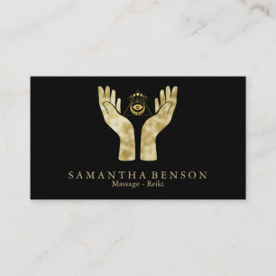 Tarjeta De Visita Símbolo de las manos curadoras Chakra Reiki Practi
