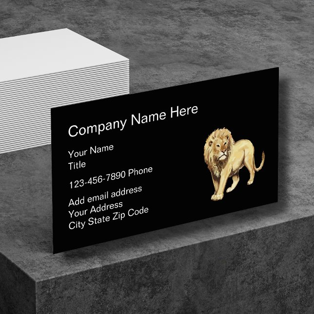 Tarjeta De Visita Símbolo de león Diseño simple (Subido por el creador)