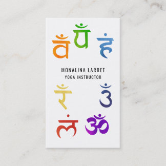 Tarjeta De Visita Símbolo de meditación chakra instructor de yoga