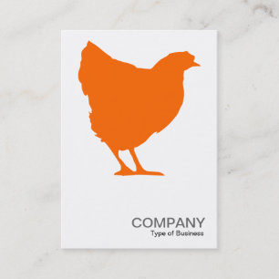 Tarjeta De Visita Símbolo de naranja Hen 02 - blanco