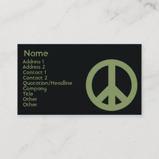 Tarjeta De Visita Símbolo de paz - negocio