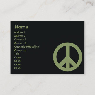 Tarjeta De Visita Símbolo de paz - rechoncho