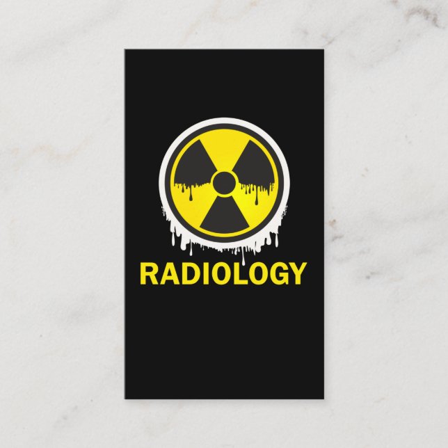 Tarjeta De Visita Símbolo de radiología de advertencia Radiólogo de  (Anverso)