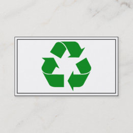 Tarjeta De Visita Símbolo de reciclaje - verde