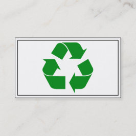 Tarjeta De Visita Símbolo de reciclaje - verde