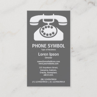 Tarjeta De Visita Símbolo de teléfono II - Gris (666666)