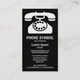 Tarjeta De Visita Símbolo de teléfono II - negro (platino)