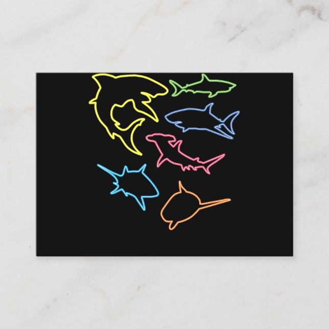 Tarjeta De Visita Símbolo de tiburón - Regalos de amantes del tiburó (Anverso)