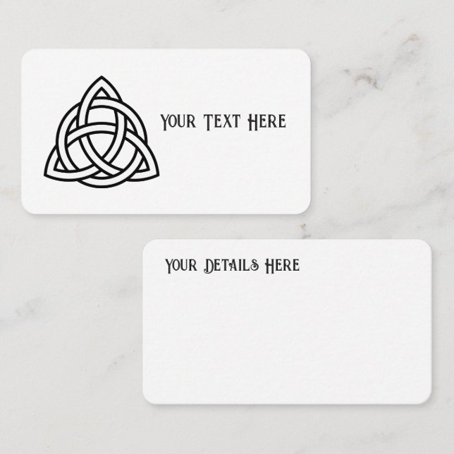 Tarjeta De Visita Símbolo de triquetra de Knot de la Trinidad celta (Anverso / Reverso)