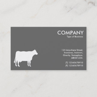 Tarjeta De Visita Símbolo de vaca blanca - gris 6666666