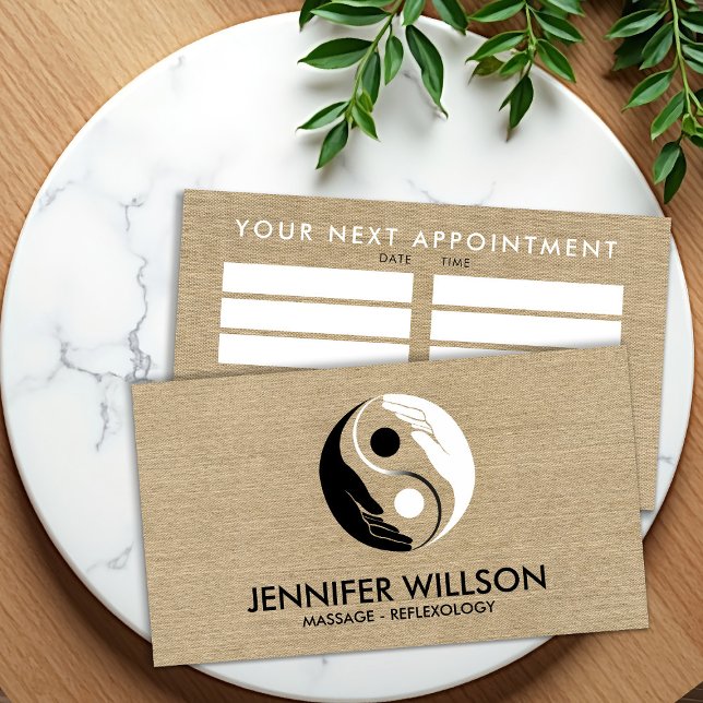 Tarjeta De Visita Símbolo de Yin Yang para curar manos Nombramiento (Subido por el creador)