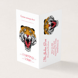 Tarjeta De Visita Símbolo del tatuaje del personalizado Guay rugiend