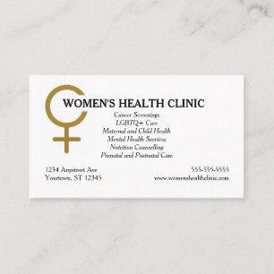 Tarjeta De Visita Símbolo Femenino Cuidado de la Salud de la Mujer