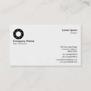 Tarjeta De Visita Símbolo/logotipo de apertura - Blanco