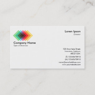 Tarjeta De Visita Símbolo/logotipo de diamantes de superposición de