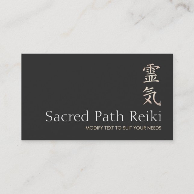 Tarjeta De Visita Símbolo maestro de Reiki dorado 1 (Anverso)