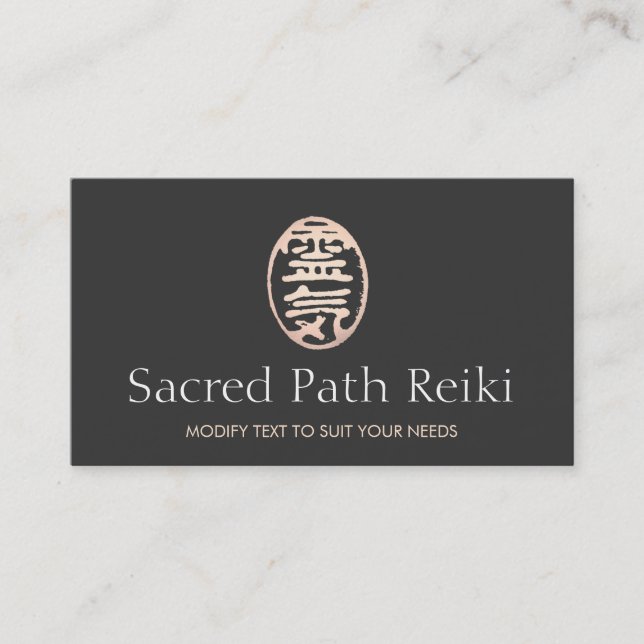 Tarjeta De Visita Símbolo maestro de Reiki dorado 2 (Anverso)