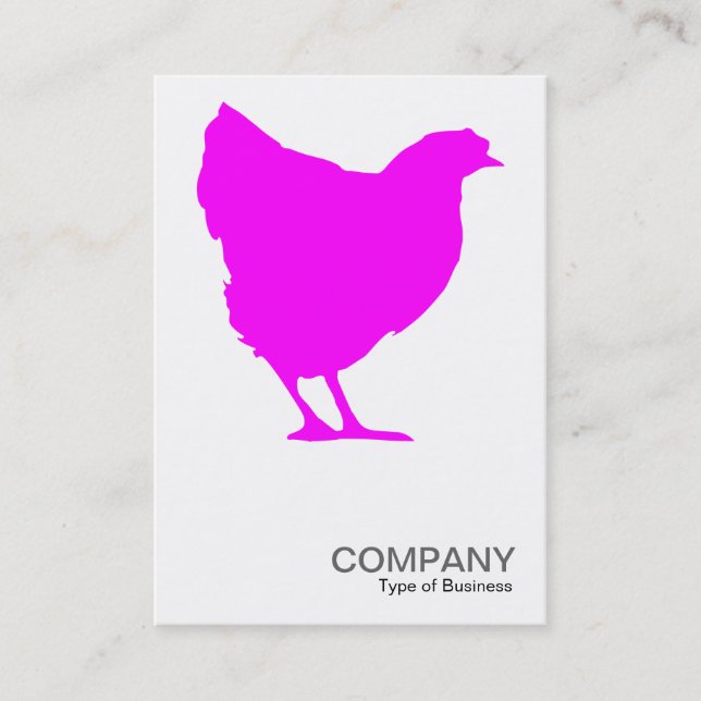 Tarjeta De Visita Símbolo magenta Hen 02 - blanco (Anverso)