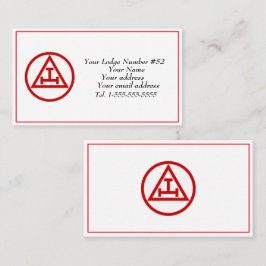 Tarjeta De Visita Símbolo masónico de masonería de arte libre