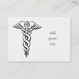 Tarjeta De Visita Símbolo médico de Caduceus