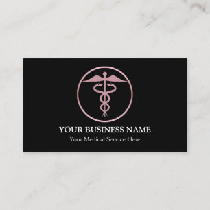 Tarjeta De Visita Símbolo médico del Caduceo