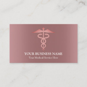 Tarjeta De Visita Símbolo médico del caduceo