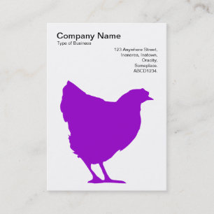 Tarjeta De Visita Símbolo morado de heno - negro sobre blanco