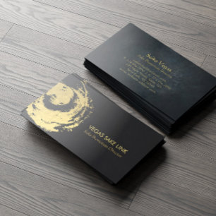 Tarjeta De Visita Símbolo negro de oro sake Sommelier Wintender