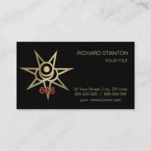 Tarjeta De Visita Símbolo oculto septagram