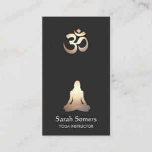 Tarjeta De Visita Símbolo Om de meditación de yoga