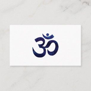 Tarjeta De Visita Símbolo Om Ohm Rótulo Yoga Meditación Zen
