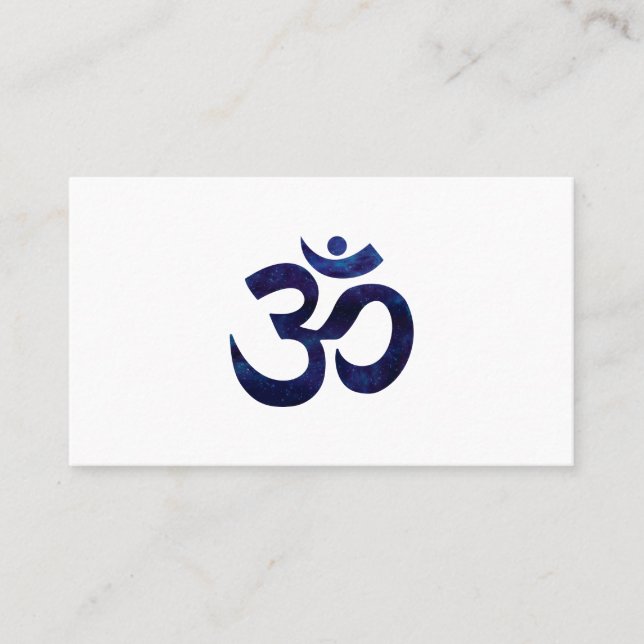 Tarjeta De Visita Símbolo Om Ohm Rótulo Yoga Meditación Zen (Anverso)