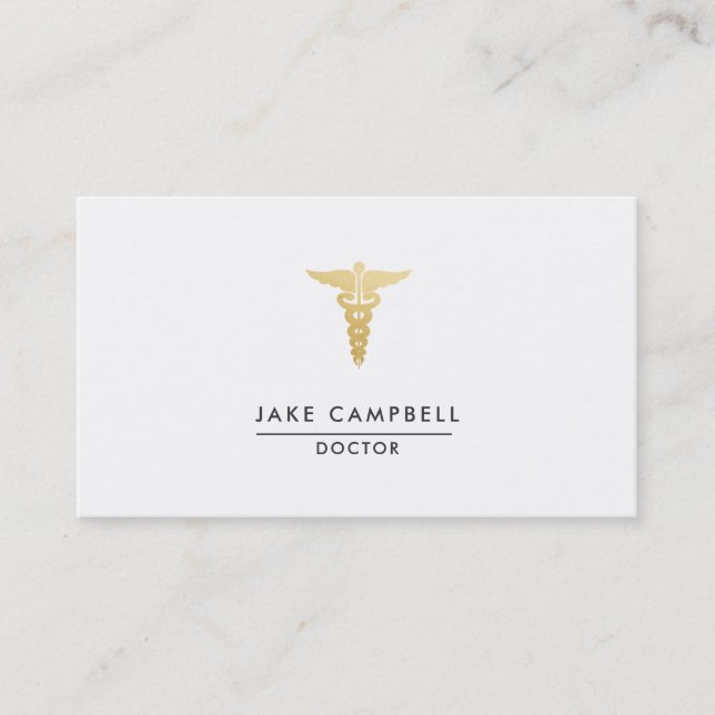 Tarjeta De Visita Símbolo profesional de la medicina del médico del (Anverso)