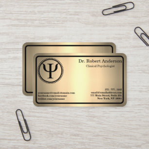 Tarjeta De Visita Símbolo Psi de Psicología Psicólogo Clínico