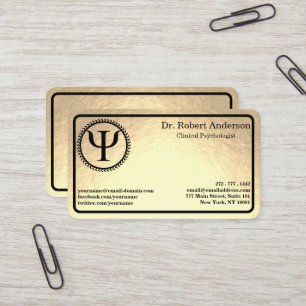 Tarjeta De Visita Símbolo Psi de Psicología Psicólogo Clínico 