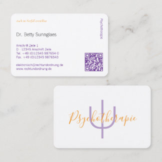Tarjeta De Visita Símbolo Psi Psicología – Profesional Personalizabl
