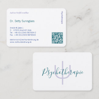 Tarjeta De Visita Símbolo Psi Psicología – Profesional Personalizabl