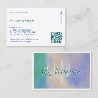 Tarjeta De Visita Símbolo Psi Psicología – Profesional Personalizabl