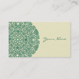 Tarjeta De Visita Símbolo universal de Mandala verde