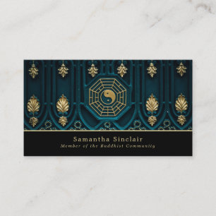 Tarjeta De Visita Símbolo yin y yang, budismo, budista