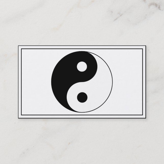 Tarjeta De Visita Símbolo Yin / Yang (Anverso)