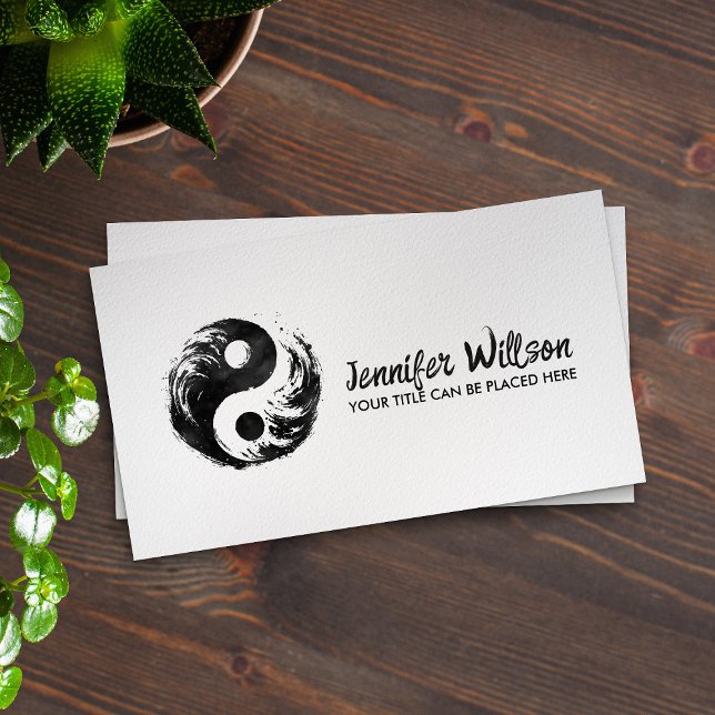 Tarjeta De Visita Símbolo Yin Yang - Flujo de tinta abstracto (Subido por el creador)