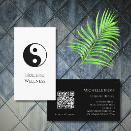 Tarjeta De Visita Símbolo Yin Yang simple Wellness holístico código