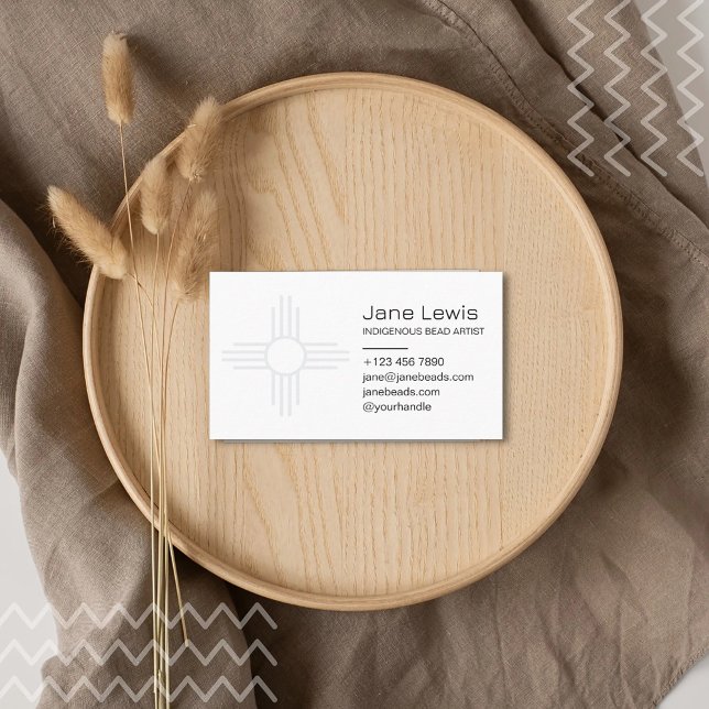 Tarjeta De Visita Símbolo zia Sun Ilustracion arte indígena nativo (Subido por el creador)