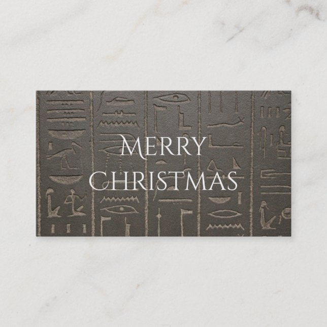 Tarjeta De Visita Símbolos egipcios de la escritura de Egipto (Anverso)