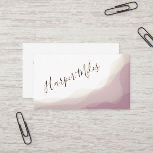 Tarjeta De Visita Símbolos modernos de barrido de escritura rosa