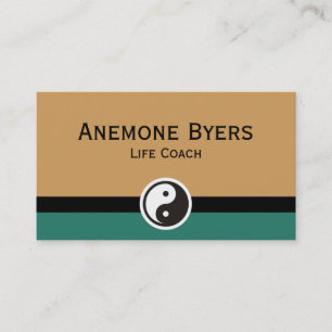 Tarjeta De Visita Símbolos simples - Yin & Yang + tu texto e ideas